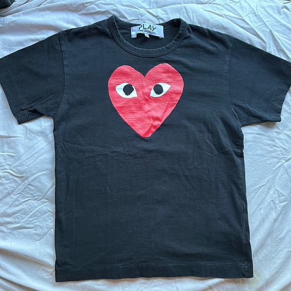 Comme Des Garçons PLAY printed Heart Crew Neck Tee (Size S) - Picture 1 of 4